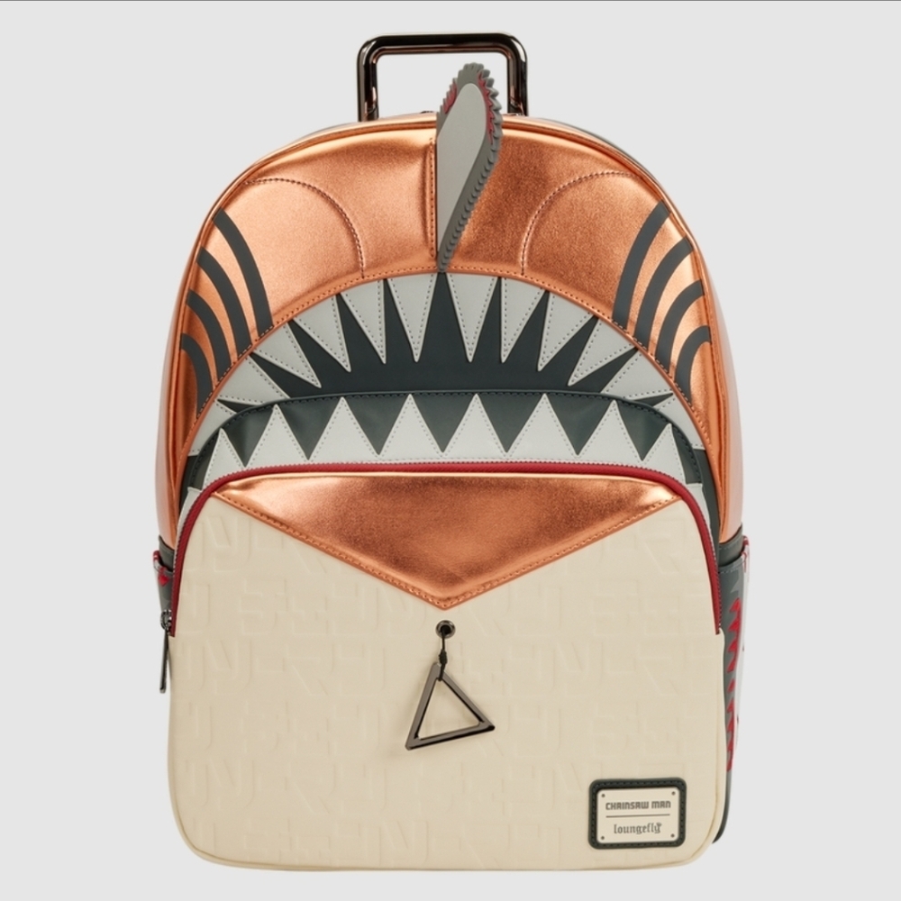 Loungefly Chainsaw Man Full-Size Backpack - NWT - Glow in the Dark & 3D Details